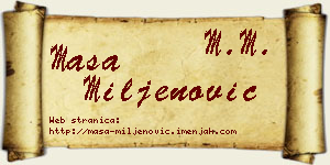 Maša Miljenović vizit kartica
